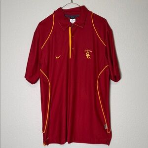 Nike USC Trojans Dri-FIT polo shirt Men’s Size Large Embroidered Logo